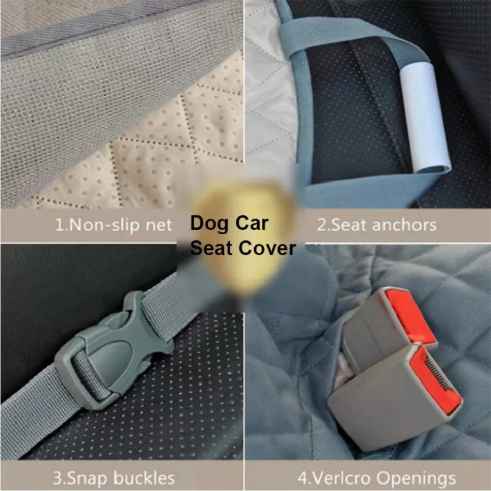 Gray Dog Car Seat Cover - Unknown Brand